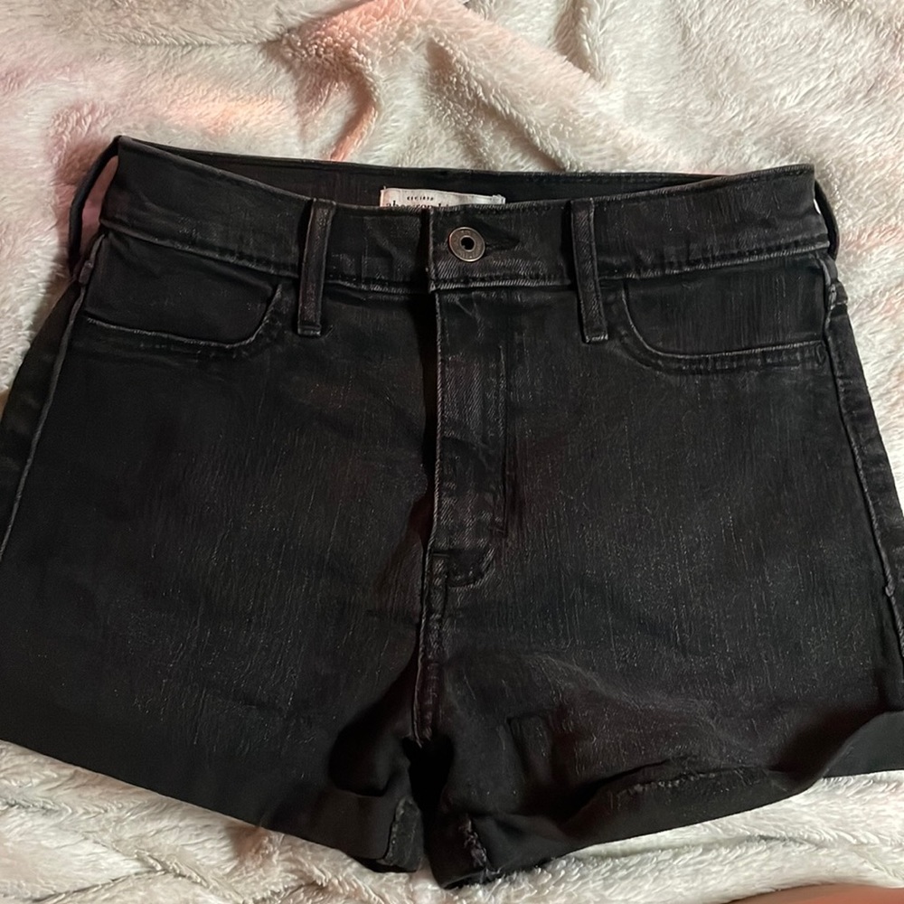Abercrombie Jean Shorts: black